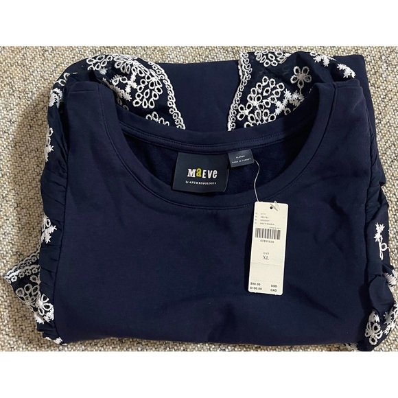 Anthropologie Maeve Ruffled Eyelet Top NWT Size XL - Picture 9 of 12